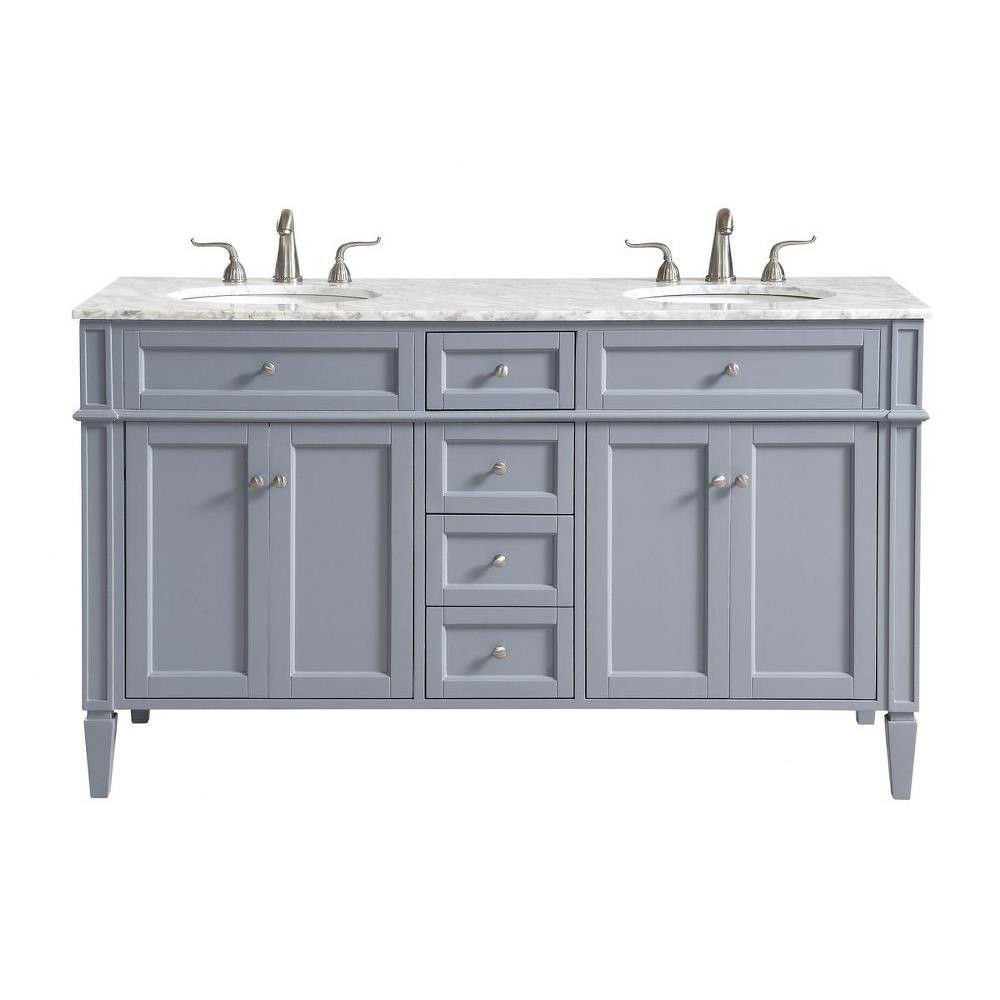 Charles Hollies 60 Inch 4 Drawer Bath Vanity Sink Set by Bailey Street Home - 779-BEL-688770