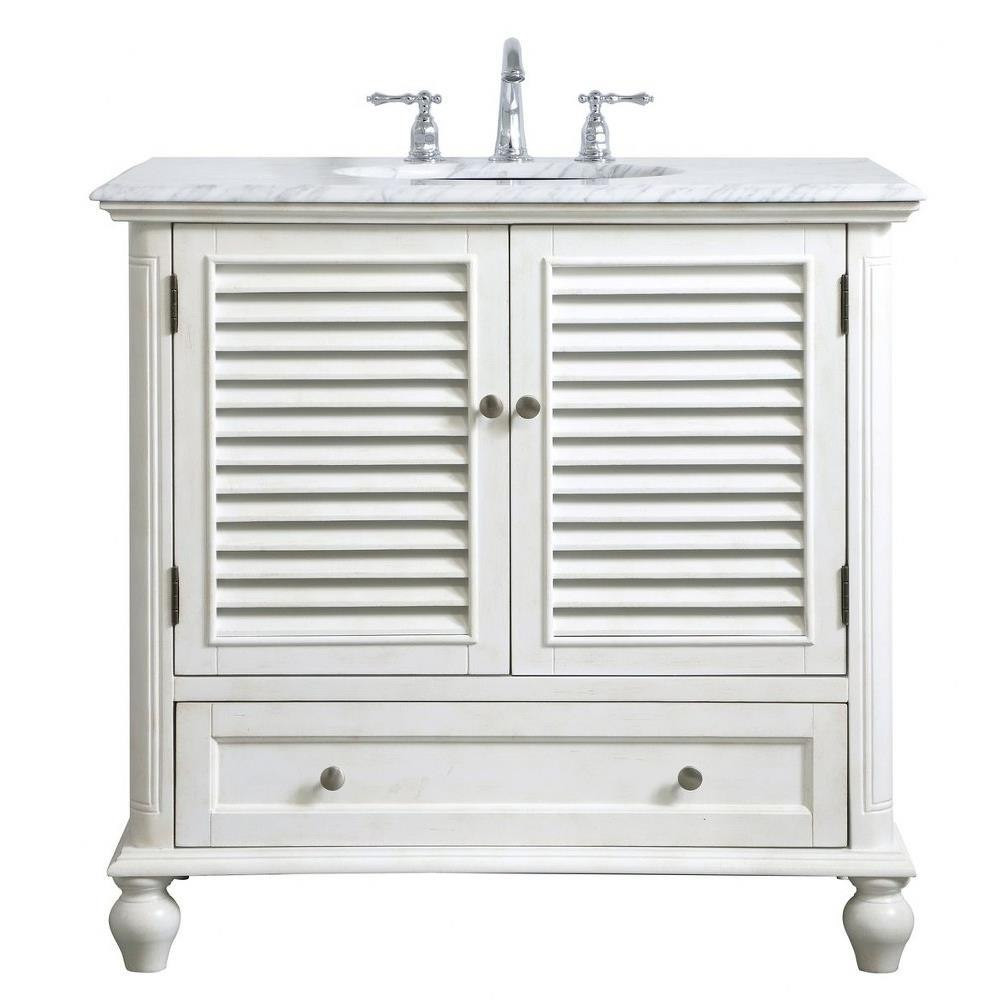 Portcullis Road 36 Inch 1 Drawer Bath Vanity Sink Set by Bailey Street Home - 779-BEL-881192