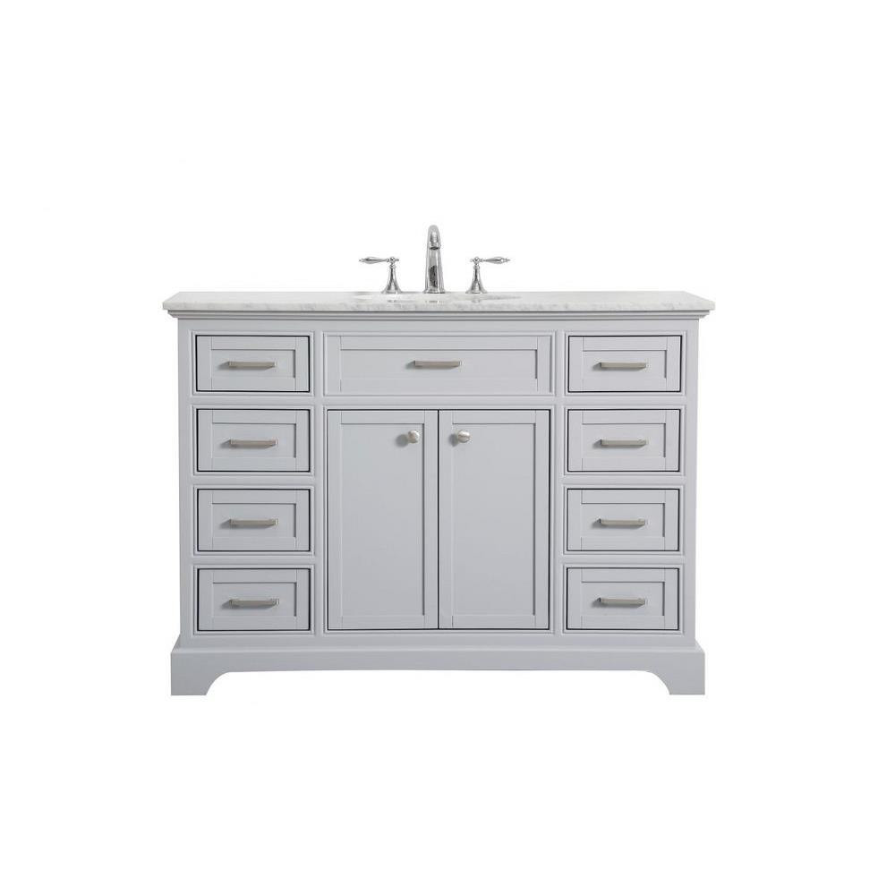 Lawn Brow 48 Inch 8 Drawer Bathroom Vanity Sink Set by Bailey Street Home - 779-BEL-688850