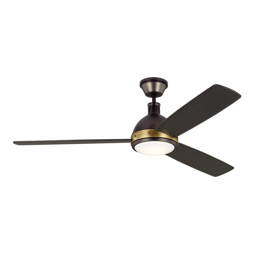Shearwater Leaze 60 Inch 3 Blade Ceiling Fan with Light Kit by BSH - 96-BEL-4490018