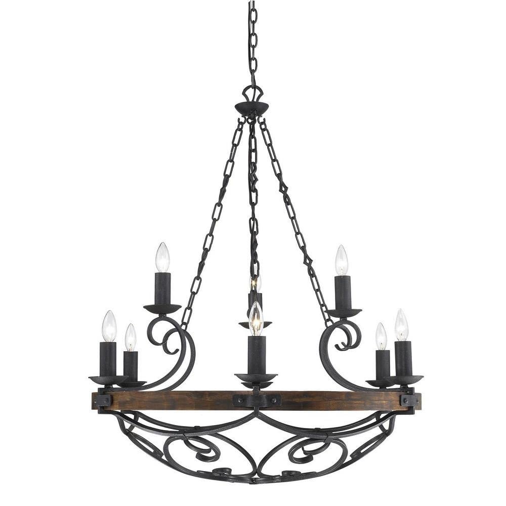 Madera 9 Light Oversized Chandelier by Golden - 1821-9