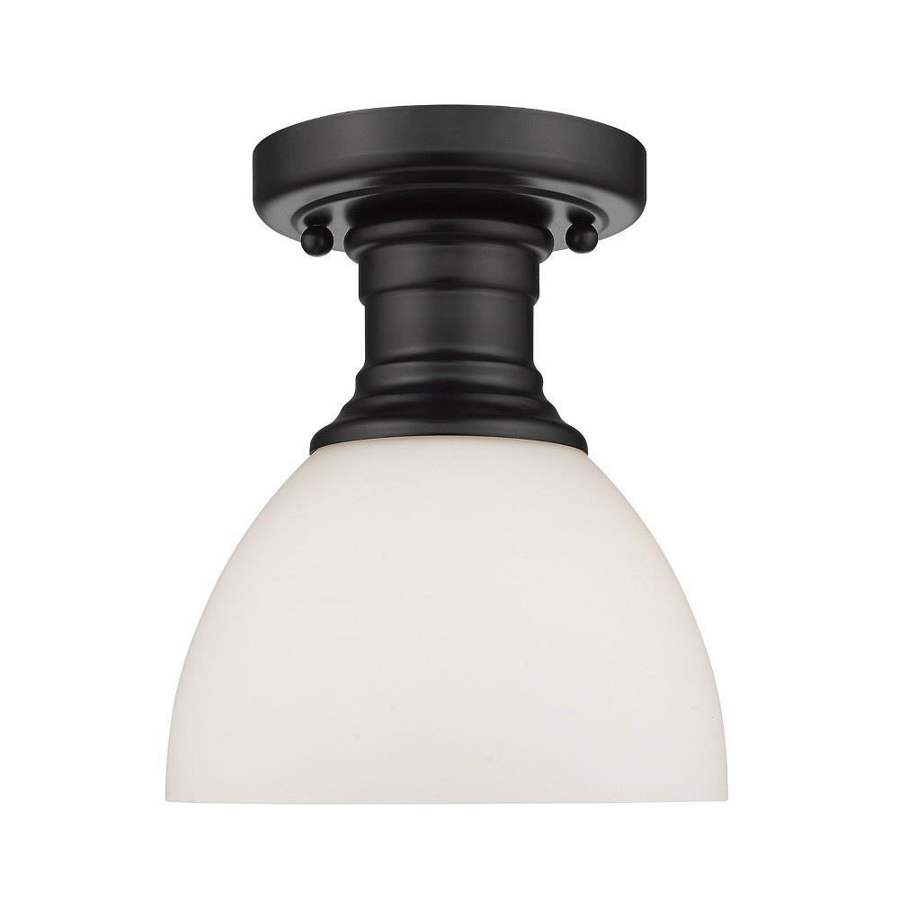 Hines 1 Light 6.88 Inch Wide Semi Flush Mount by Golden - 3118-SF