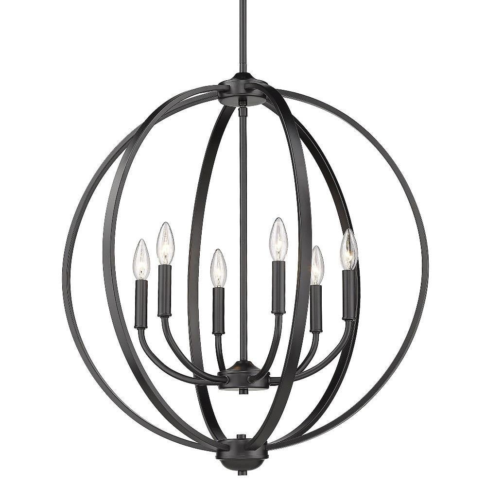 Colson 6 Light Medium Chandelier by Golden - 3167-6