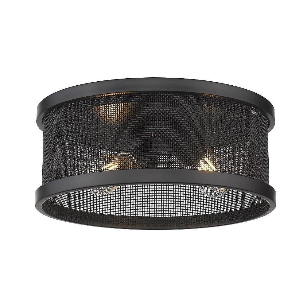 Channing 2 Light 11 Inch Wide Flush Mount by Golden - 3168-FM11