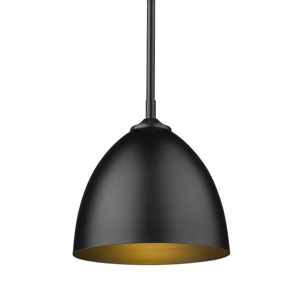 Zoey 1 Light Pendant 9.375 Inch Tall by Golden - 6956-S