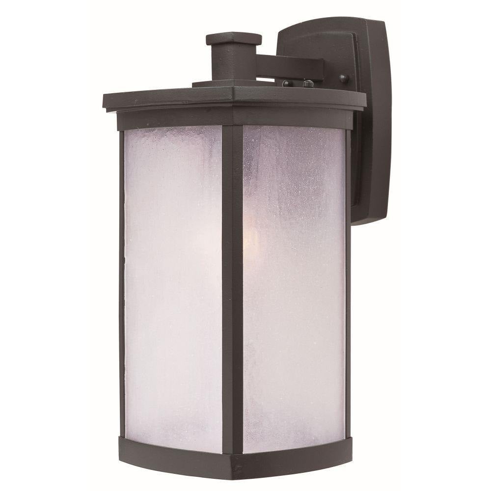 Browns Quadrant 1 Light Frosted Seedy Glass Large Outdoor Wall Lantern by BSH - 93-BEL-440507