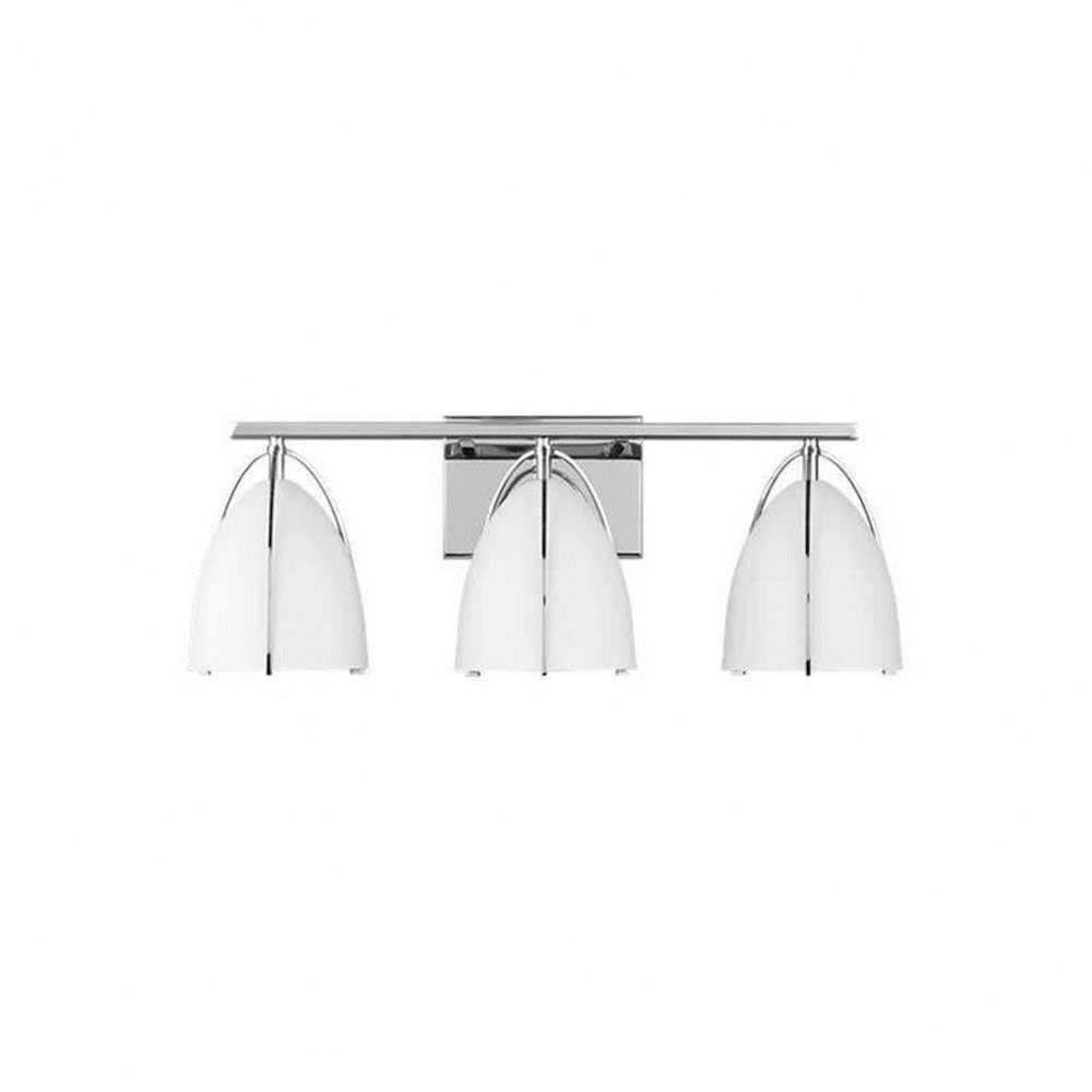 Norman 3 Light White Shade Vanity Light by Visual Comfort Studio - 4451803