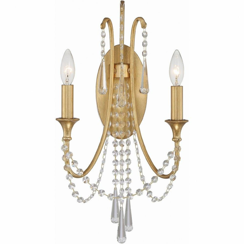 Arcadia 2 Light Candle Style Wall Sconce by Crystorama - ARC-1902