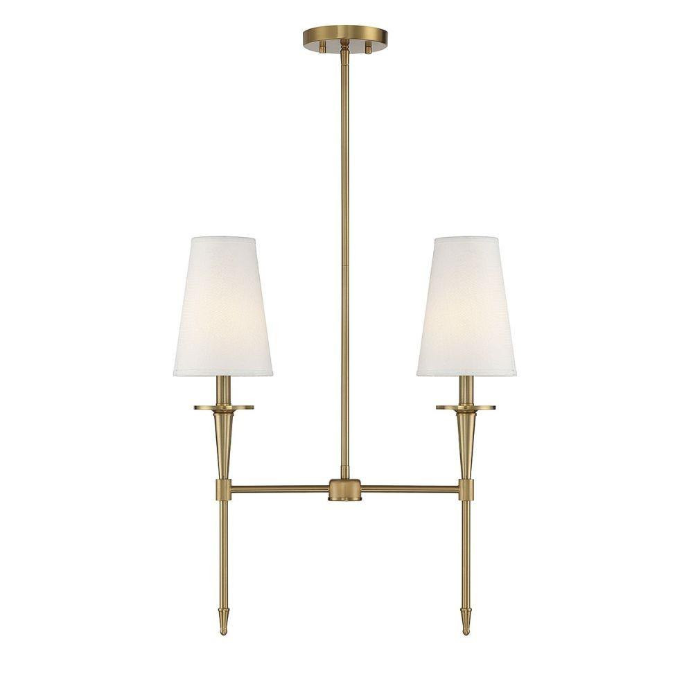 Trundle 2 Light Linear Chandelier 24 Inch Tall X 6 Inch Wide by Savoy House - L1-5607-2
