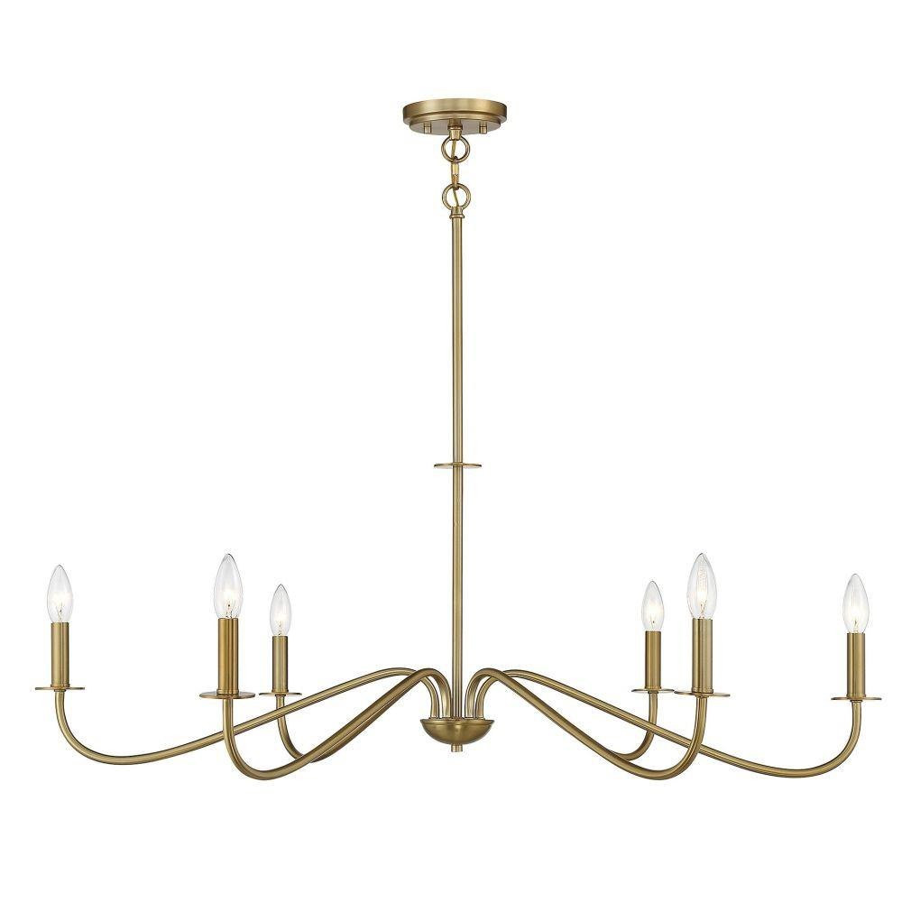Jasmine 6 Light Chandelier 14 Inch Tall and 42 Inch Wide by Savoy House - L1-2220-6
