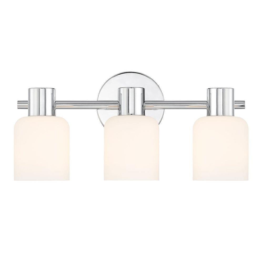 Strand 3 Light Bath Vanity 8 Inch Tall and 16.75 Inch Wide by Savoy House - L8-9022-3