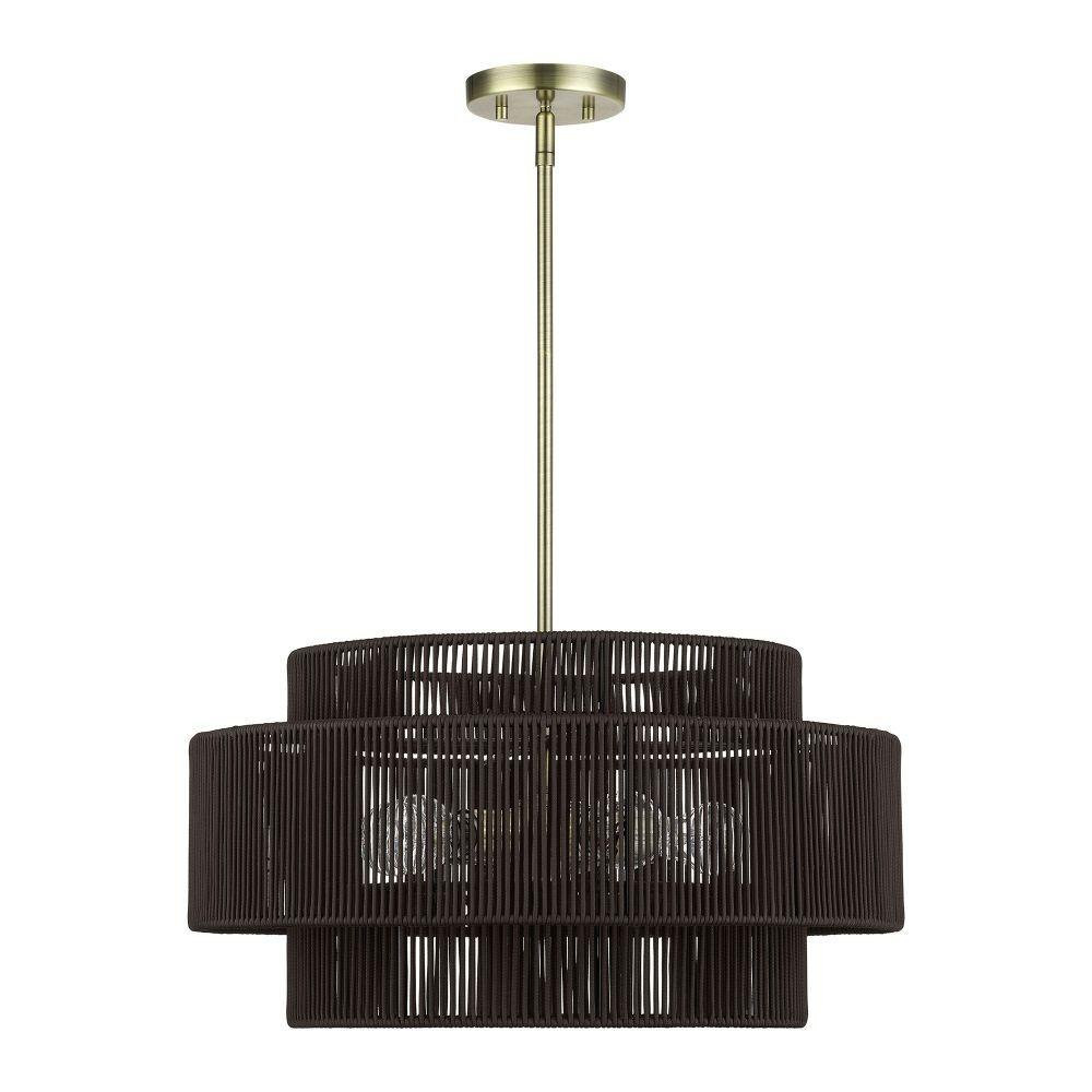 Acordia 5 Light Pendant 17.5 Inch Tall and 22 Inch Wide by Livex - 49124