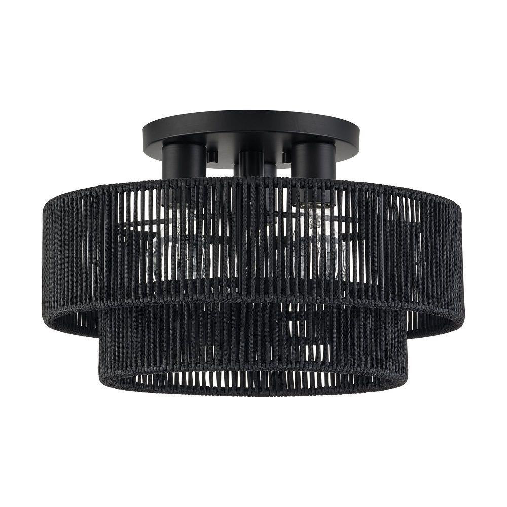 Acordia 3 Light Large Semi Flush Mount 9.25 Inch and 15 Inch Wide by Livex - 49133