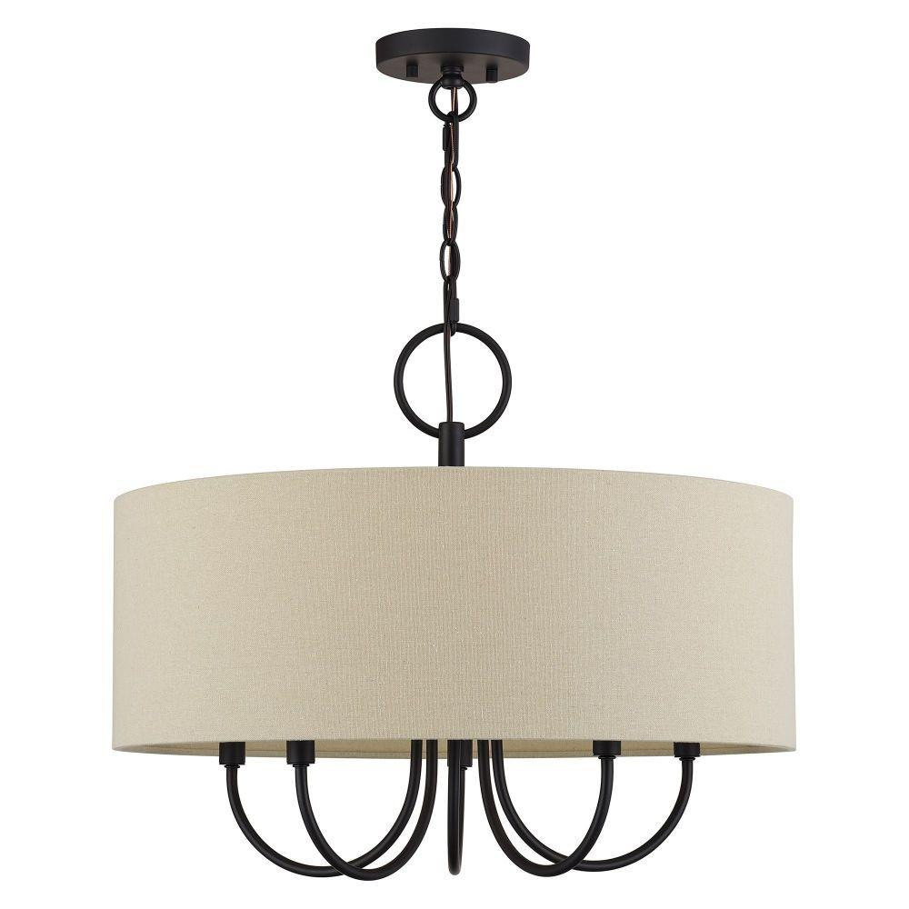 Bellingham 5 Light Pendant 18 Inch Tall and 22 Inch Wide by Livex - 58865