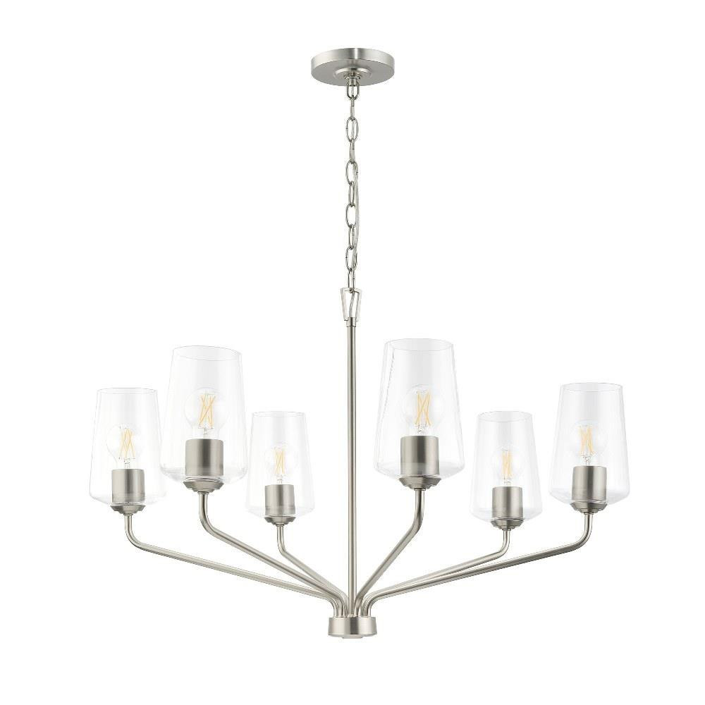 Celino 6 Light Chandelier 21 Inch Tall and 32 Inch Wide by Progress - P400443