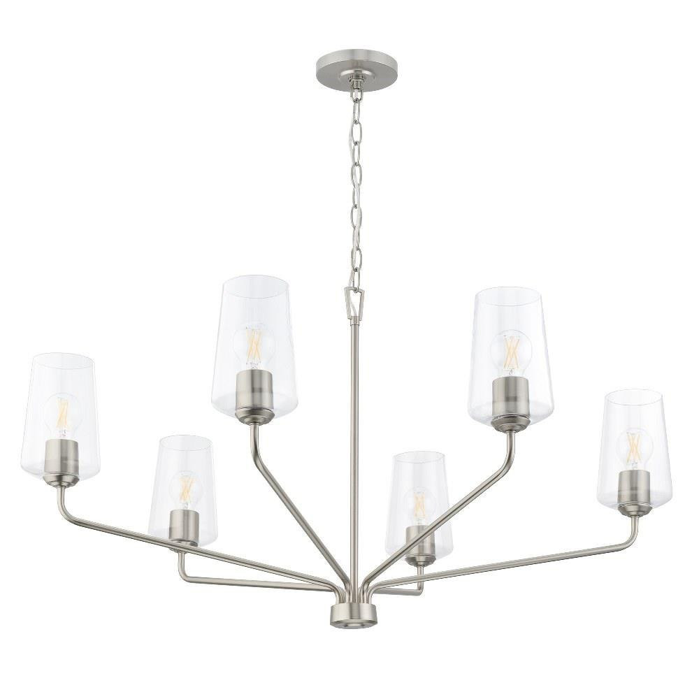 Celino 6 Light Large Chandelier 21 Inch Tall and 40 Inch Wide by Progress - P400444
