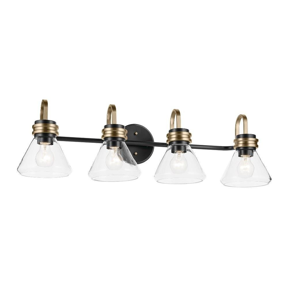 Farum 4 Light Bath Vanity 9.5 Inch Tall and 34 Inch Wide by Kichler - 55156CLR