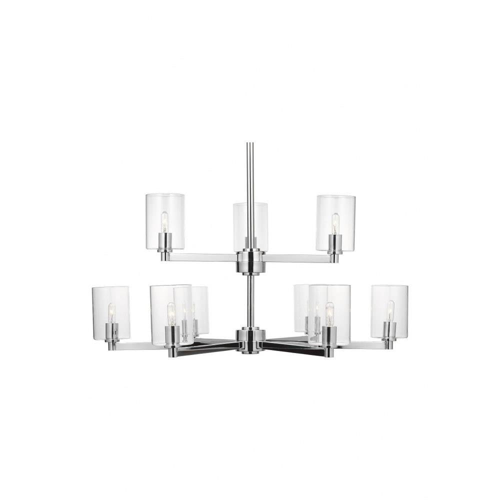 Fullton 9 Light Chandelier 24.63 X 33 Inch Wide by Visual Comfort Studio - 3164209C
