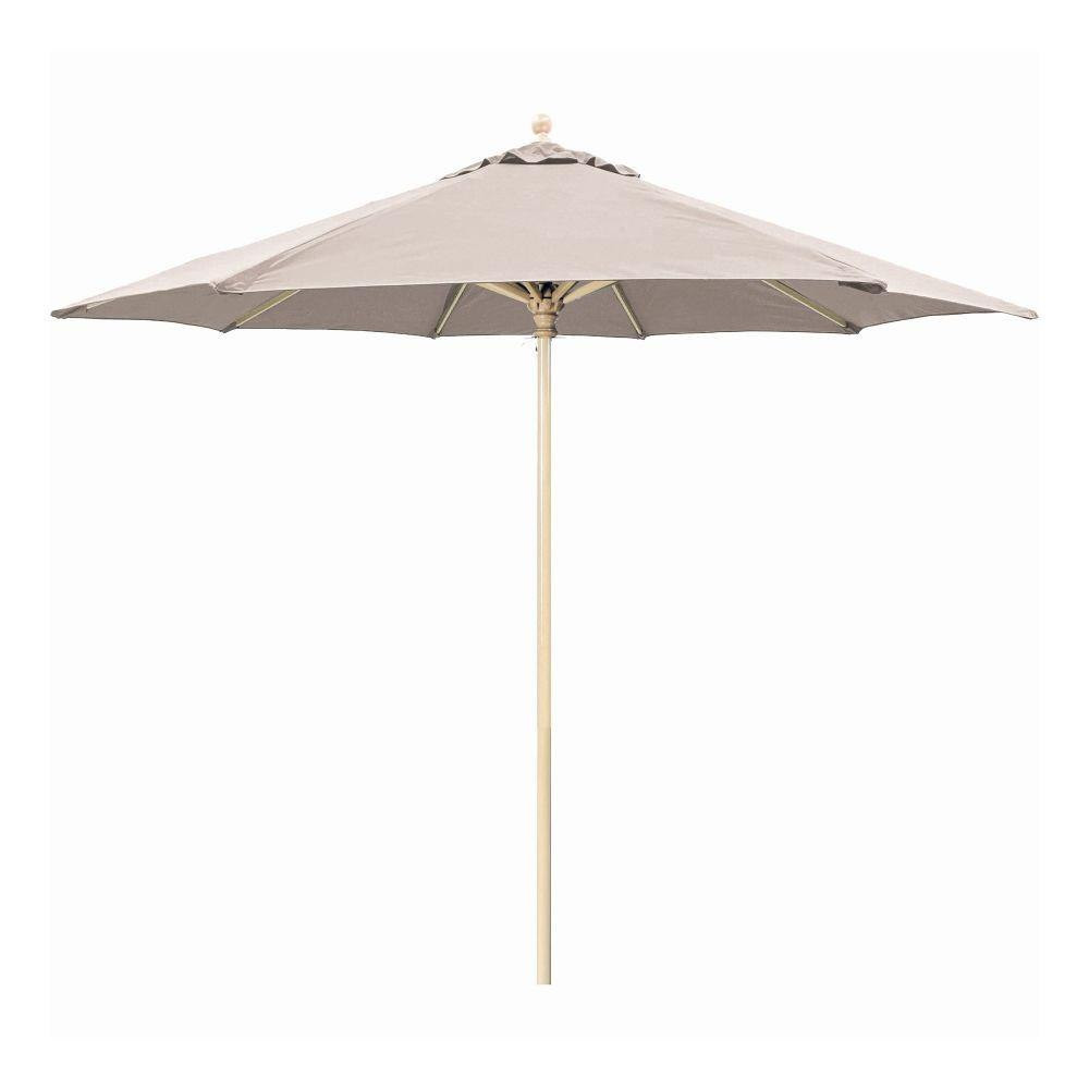9 Foot Wood Commercial Manual Lift Octagon Market Umbrella by Galtech - 136