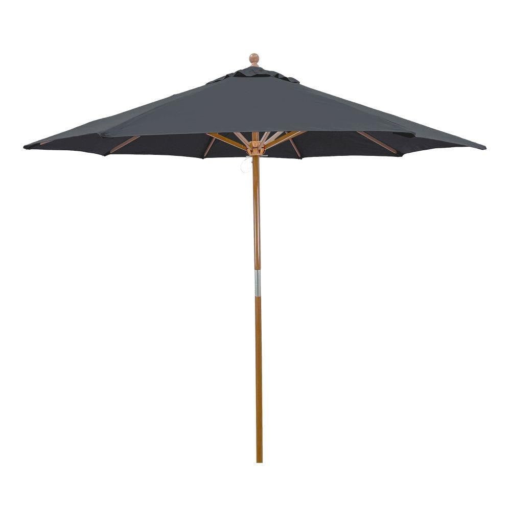 9 Foot Wood Commercial Pulley Lift Octagon Market Umbrella by Galtech - 232