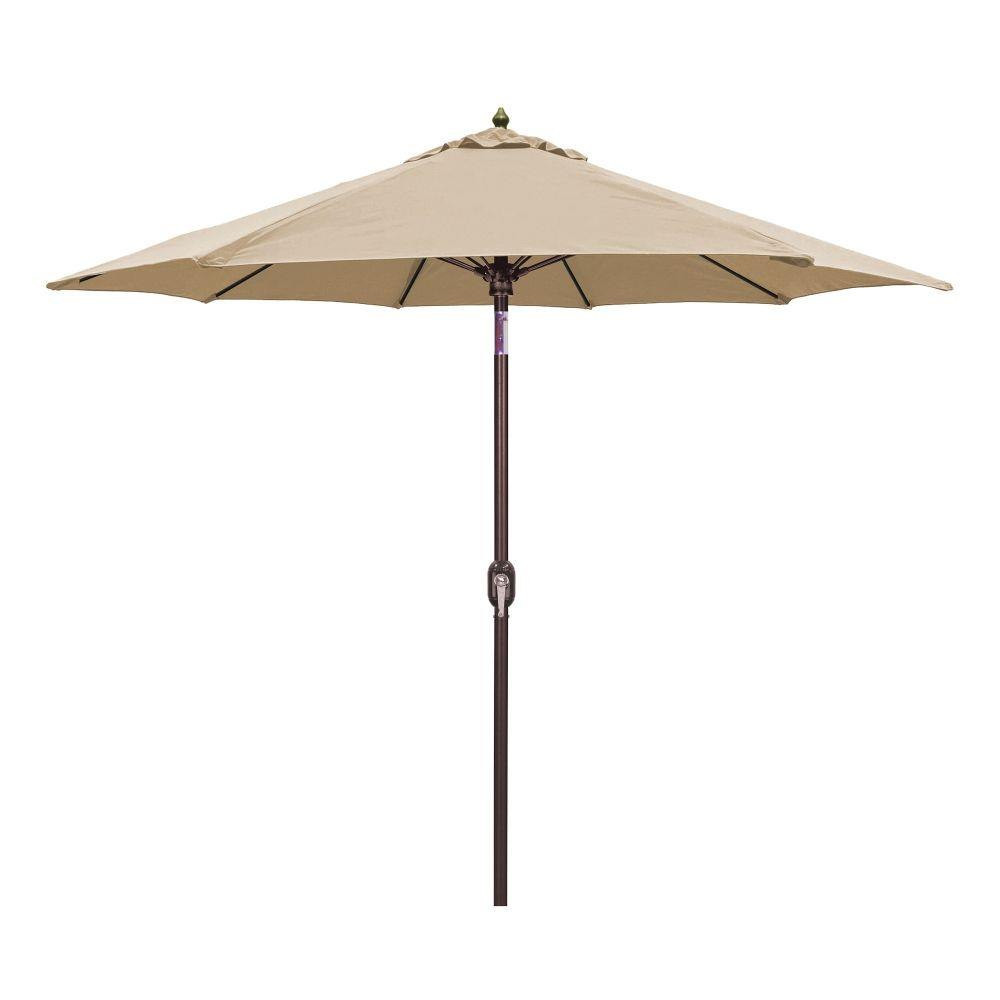 9 Foot Auto Tilt Aluminum Crank Lift Octagon Market Umbrella by Galtech - 736