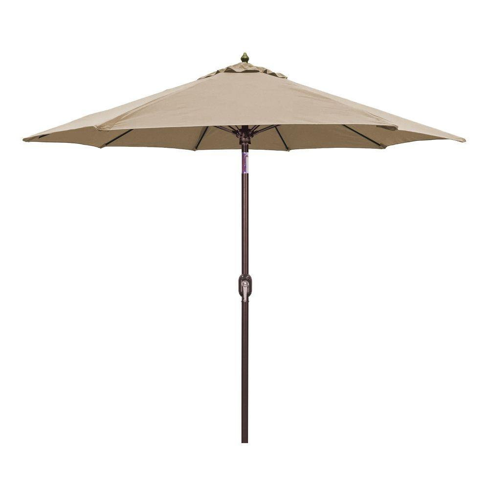 9 Foot Auto Tilt Aluminum Crank Lift Octagon Market Umbrella by Galtech - 736