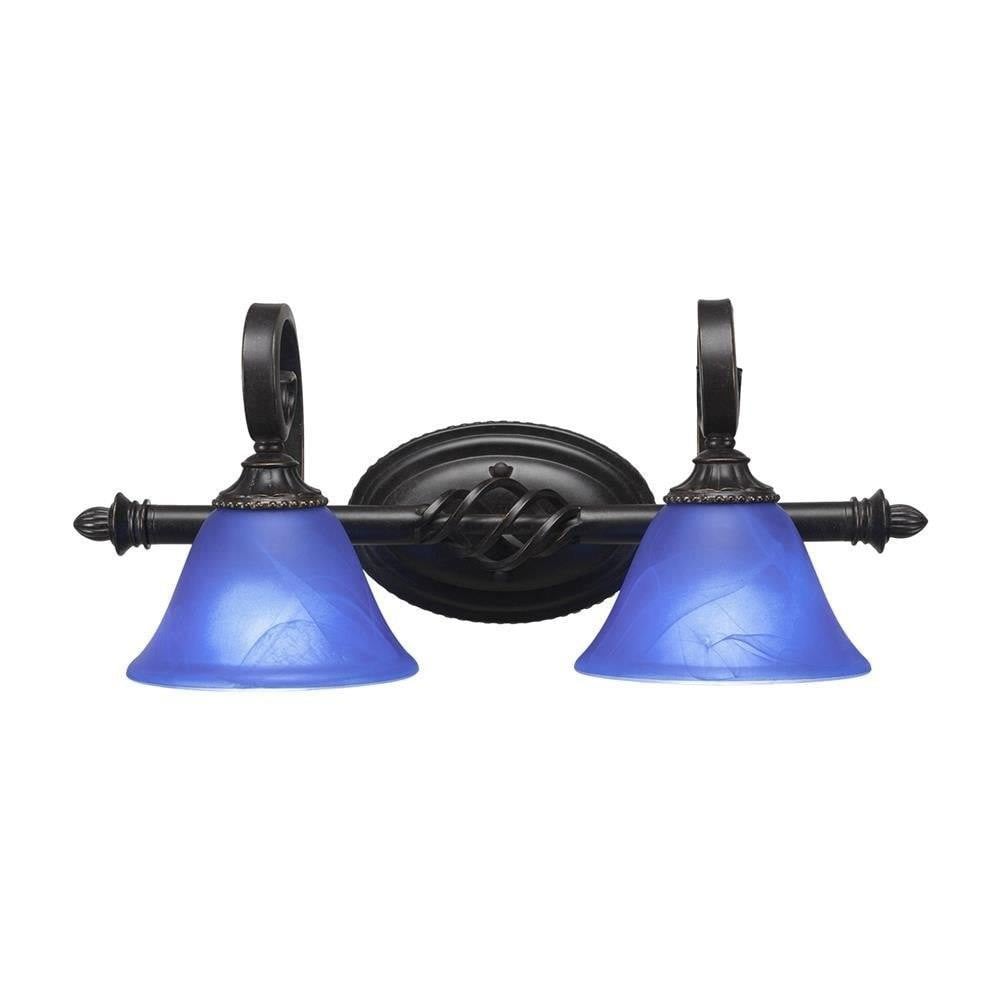 Elegante 2 Light Marble Glass Vanity Light by Toltec - 162-9-925-2075