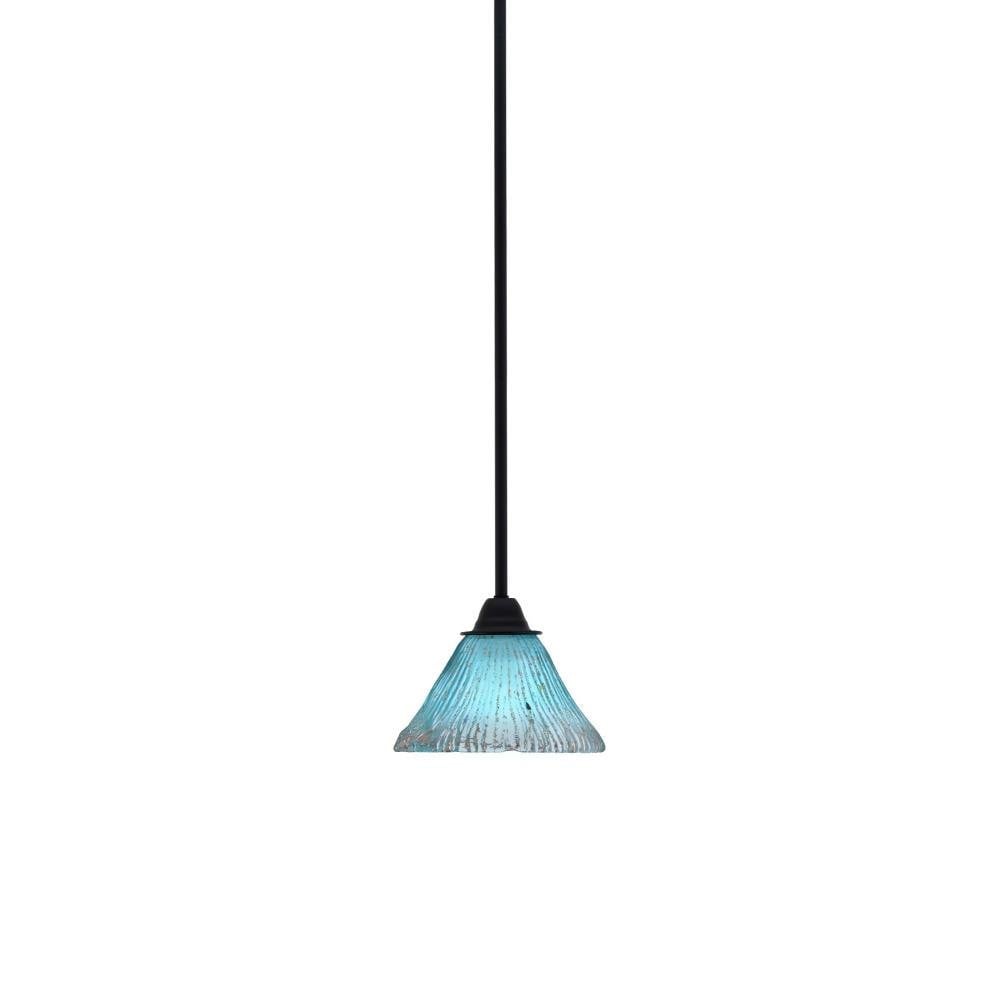 Paramount 1 Light Stem Hung Small Pendant 5.5 Inch Tall by Toltec - 3401-MB-458