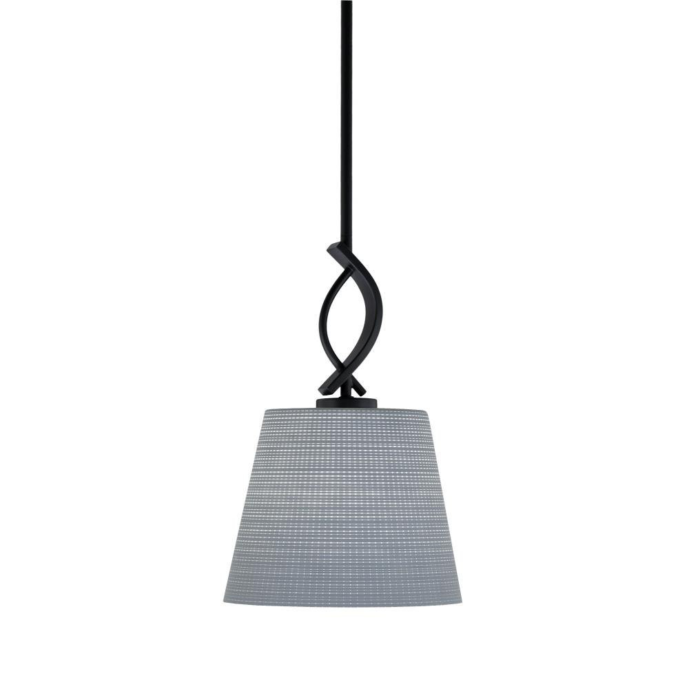 Cavella 1 Light Matrix Glass Small Pendant 15 Inch Tall by Toltec - 3901-MB-4082