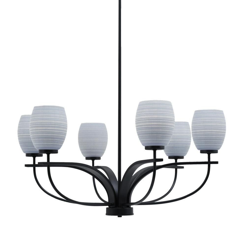 Cavella 6 Light Large Chandelier by Toltec 3906-MB-4022