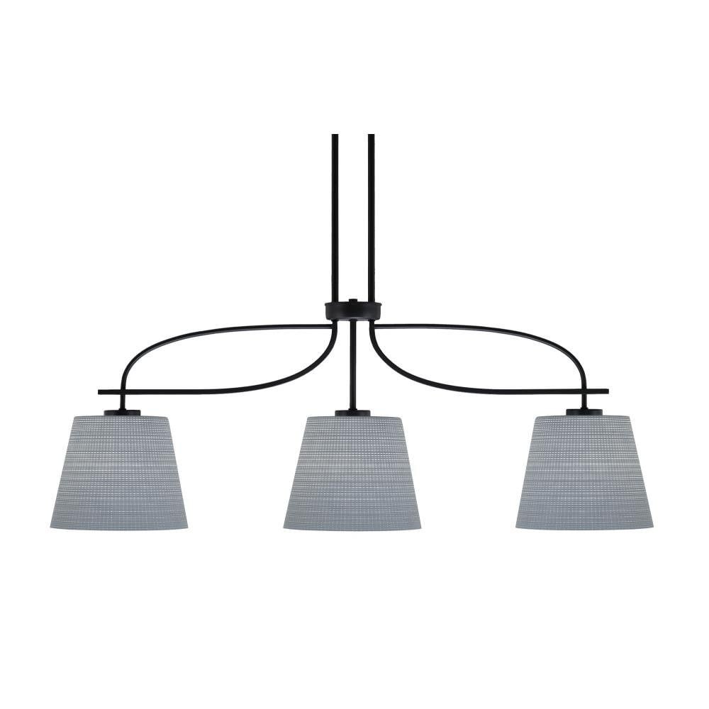 Cavella 3 Light Steel Small Island Pendant 41.75 Inch Length by Toltec - 3936-MB-4082