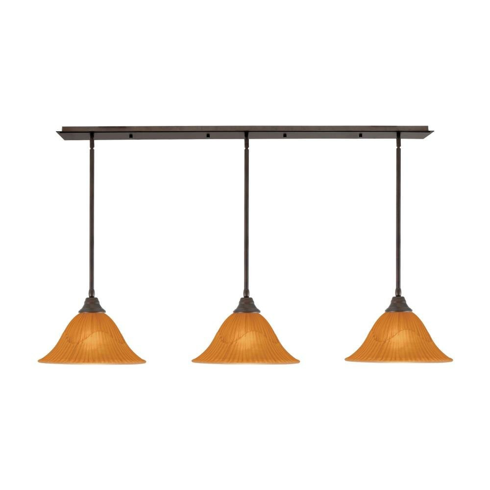 Any 3 Light Linear Pendant 58 Inch Length by Toltec - 48-14-9-58