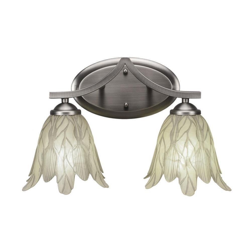 Zilo 2 Light Steel Vanity Light 16.25 Inch Length by Toltec - 552--85-1625