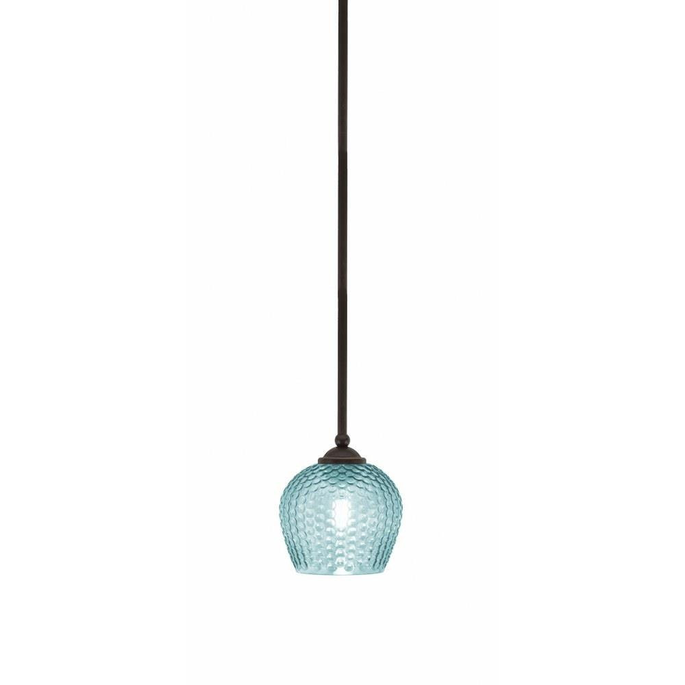 Zilo 1 Light Stem Hung Mini Pendant 9.5 Inch Tall X 7.5 Inch Wide by Toltec - 560-46-0