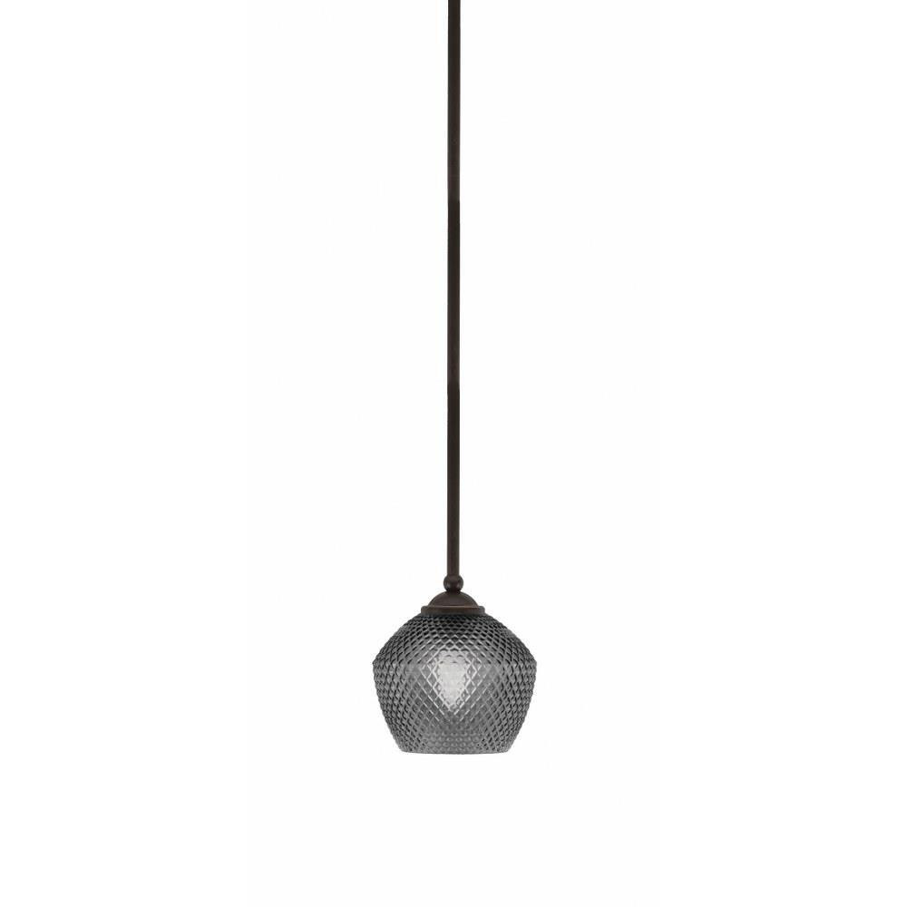 Zilo 1 Light Stem Hung Mini Pendant 6.5 Inch Tall and 6 Inch Wide by Toltec - 560-46-2