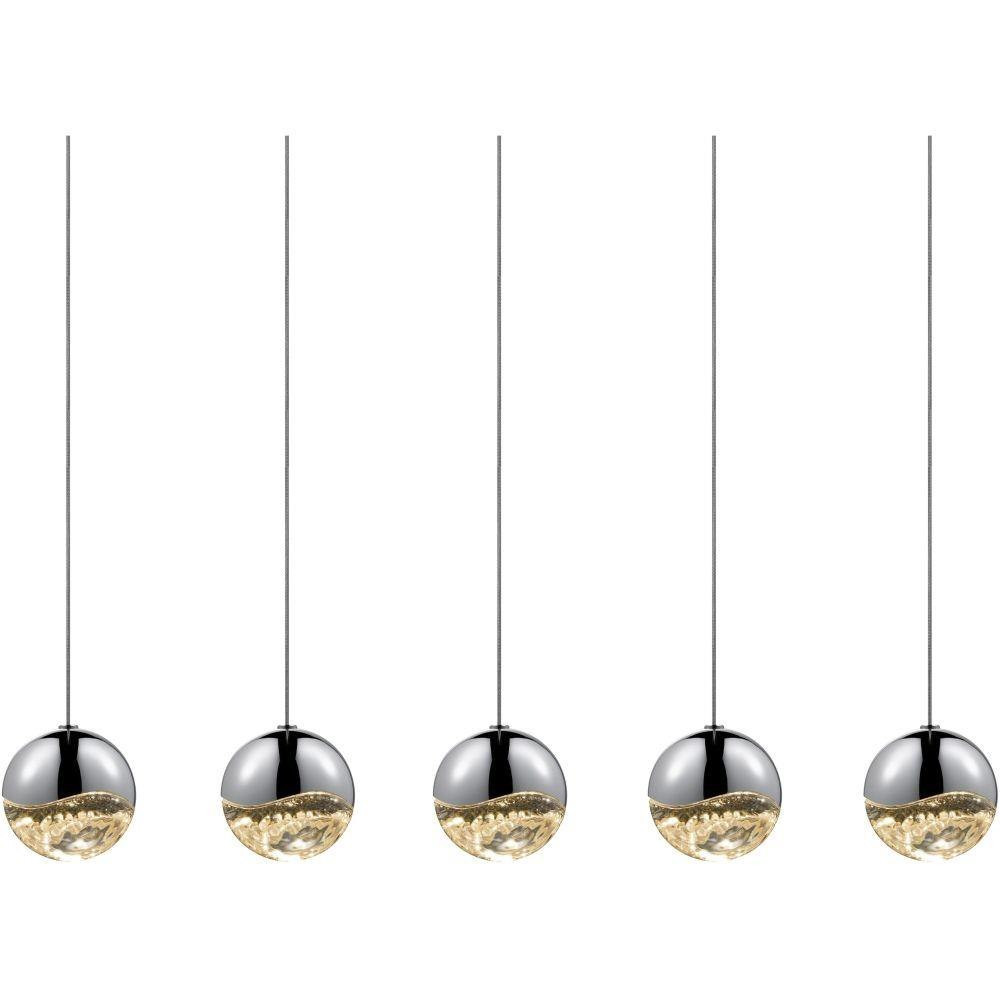 Grapes 5 LED Medium Pendant 3.25 Inch Tall and 37.25 Inch Wide by Sonneman - 2921-MED