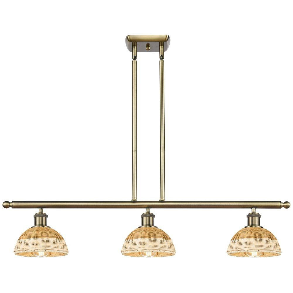 Bristol Natural II 3 Light Stem Hung Island 7.75 X 36 Inch by Innovations - 516-3I-NBD2-75