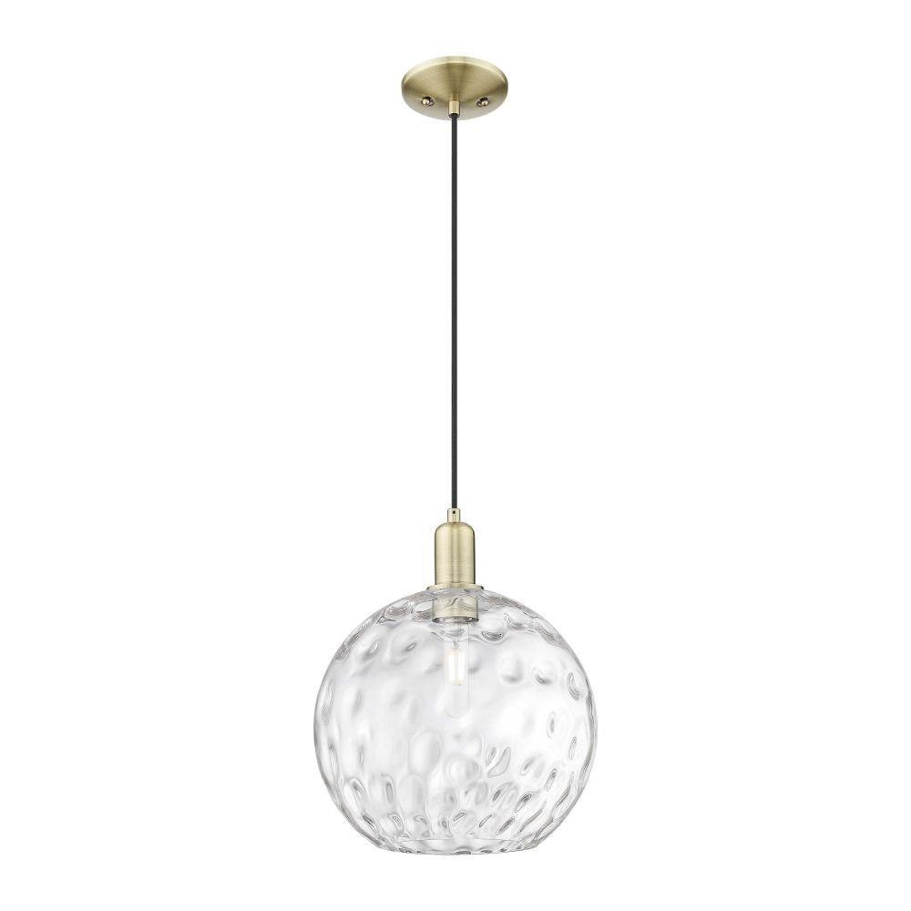 Athens Water Glass 1 Light Cord Hung Mini Pendant 14.33 Inch by Innovations - 716-1P-G1215-12