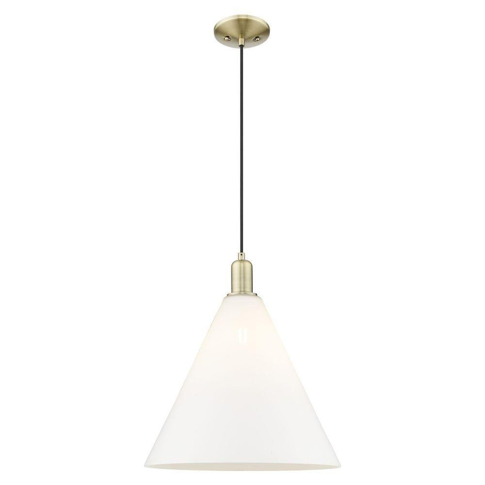 Berkshire Glass 1 Light Cord Hung Mini Pendant 17.83 Inch by Innovations - 716-1P-GBC16