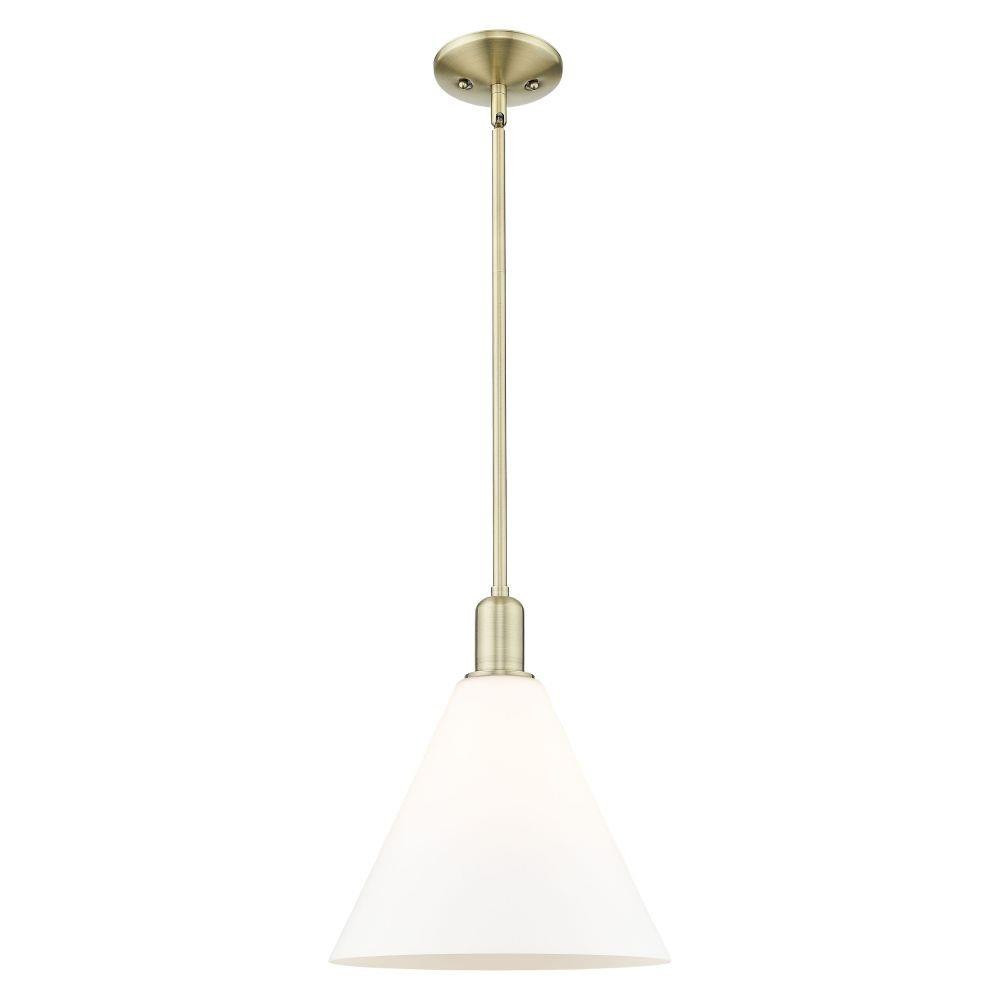 Berkshire Glass 1 Light Stem Hung Mini Pendant 13.63 Inch by Innovations - 716-1S-GBC-12