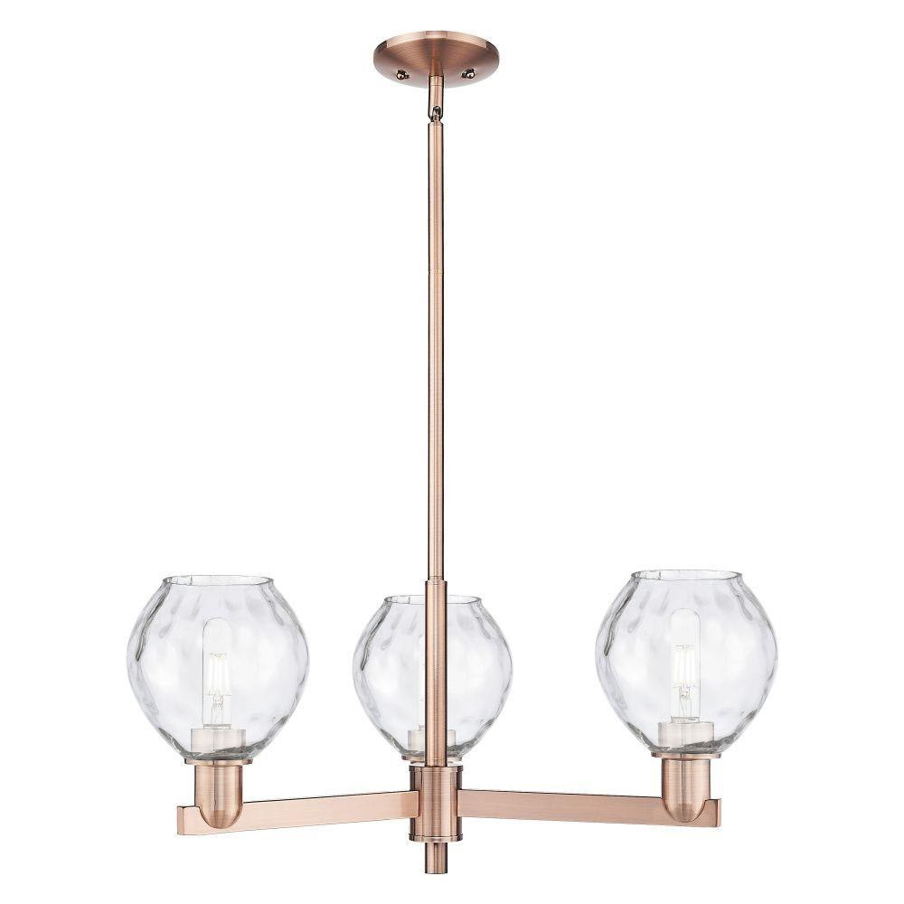 Waverly 3 Light Stem Hung Chandelier 10.5 Inch X 27.75 Inch by Innovations - 716-3CR-G362