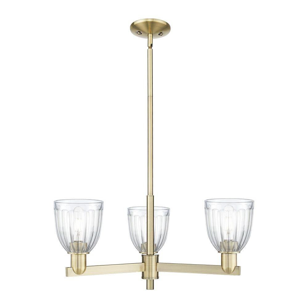 Brookfield 3 Light Stem Hung Chandelier 11 Inch X 28 Inch by Innovations - 716-3CR-G442