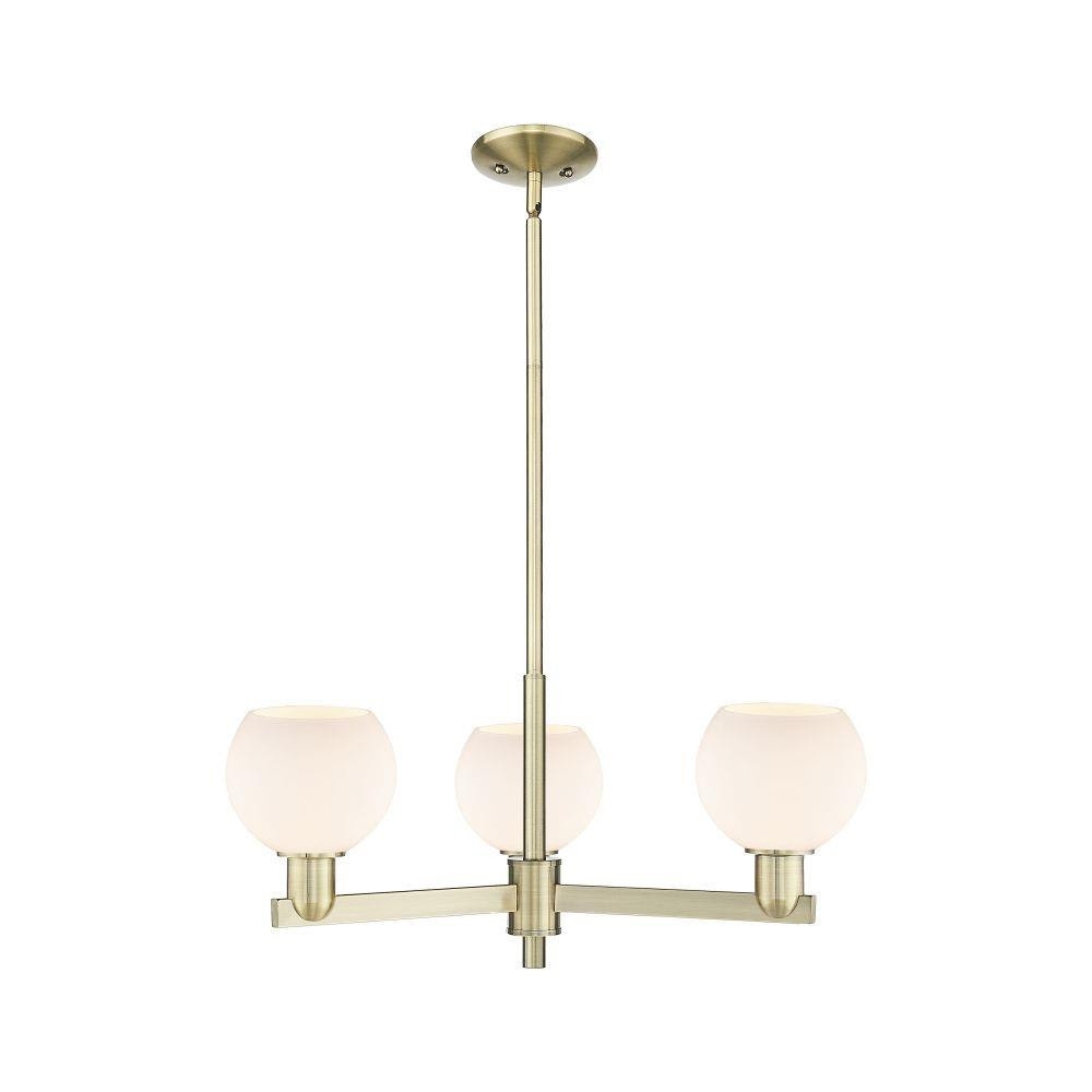 Athens 3 Light Stem Hung Chandelier 9.88 Inch X 27.63 Inch by Innovations - 716-3CR-G12-6