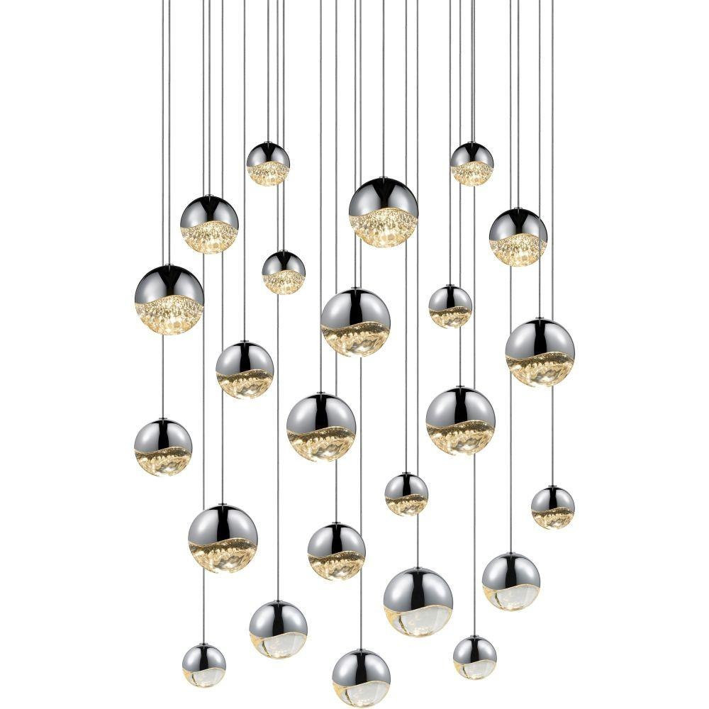 Grapes 24 LED Assorted Pendant 3.75 Inch Tall and 27 Inch Wide by Sonneman - 2918-AST