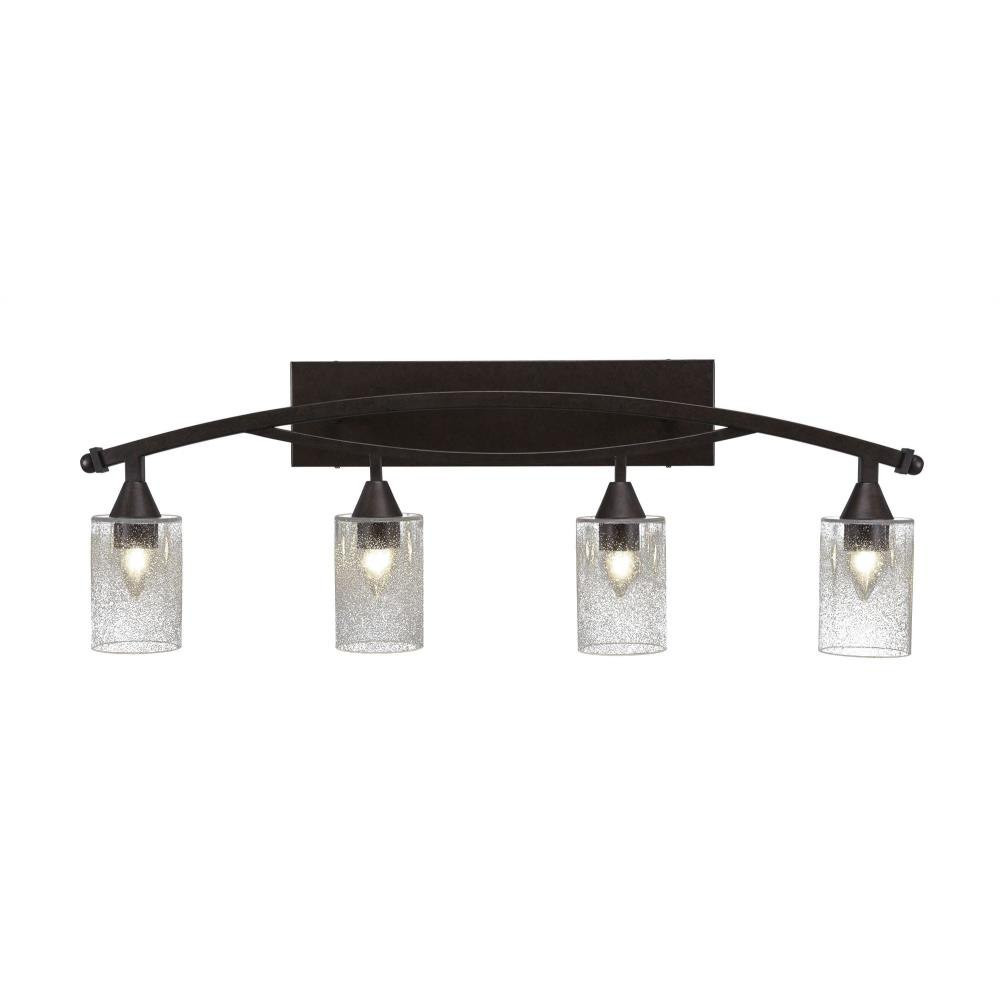 Bow 4 Light Steel Vanity Light 13 Inch Tall by Toltec - 174--13-3725