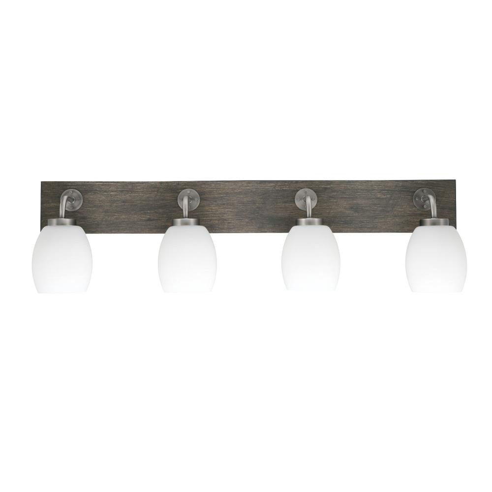 Oxbridge 4 Light Dome Glass Vanity Light 36 Inch Length by Toltec - 1774-GPDW-615