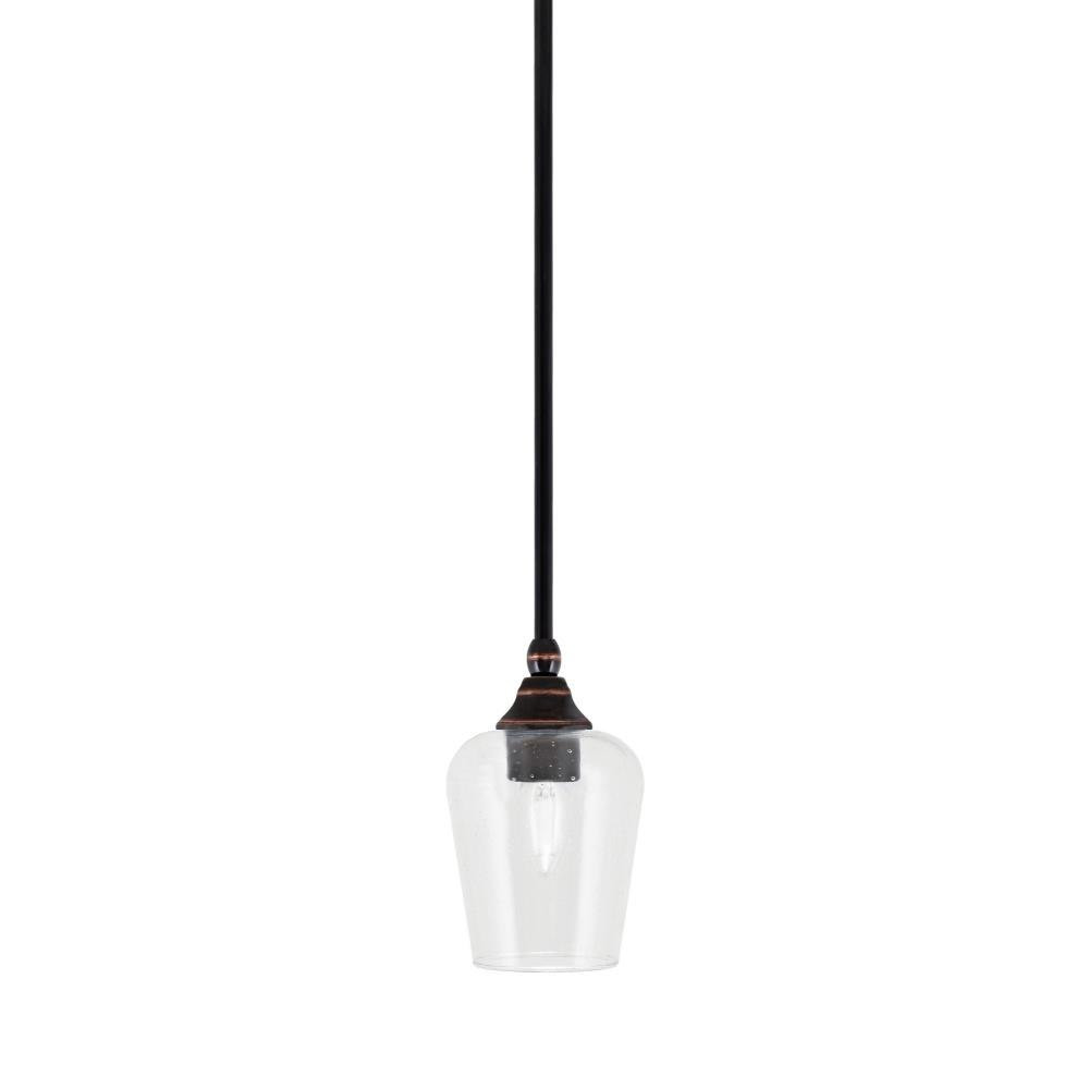 1 Light Stem Hung Mini Pendant 8.5 Inch Tall by Toltec - 23-BC-210