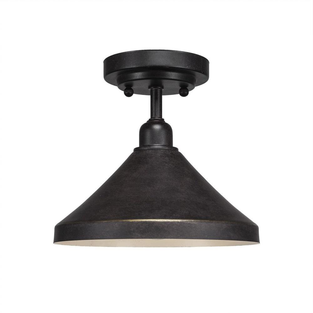 Vintage 1 Light 10 Inch Wide Semi Flush Mount by Toltec - 280-1095