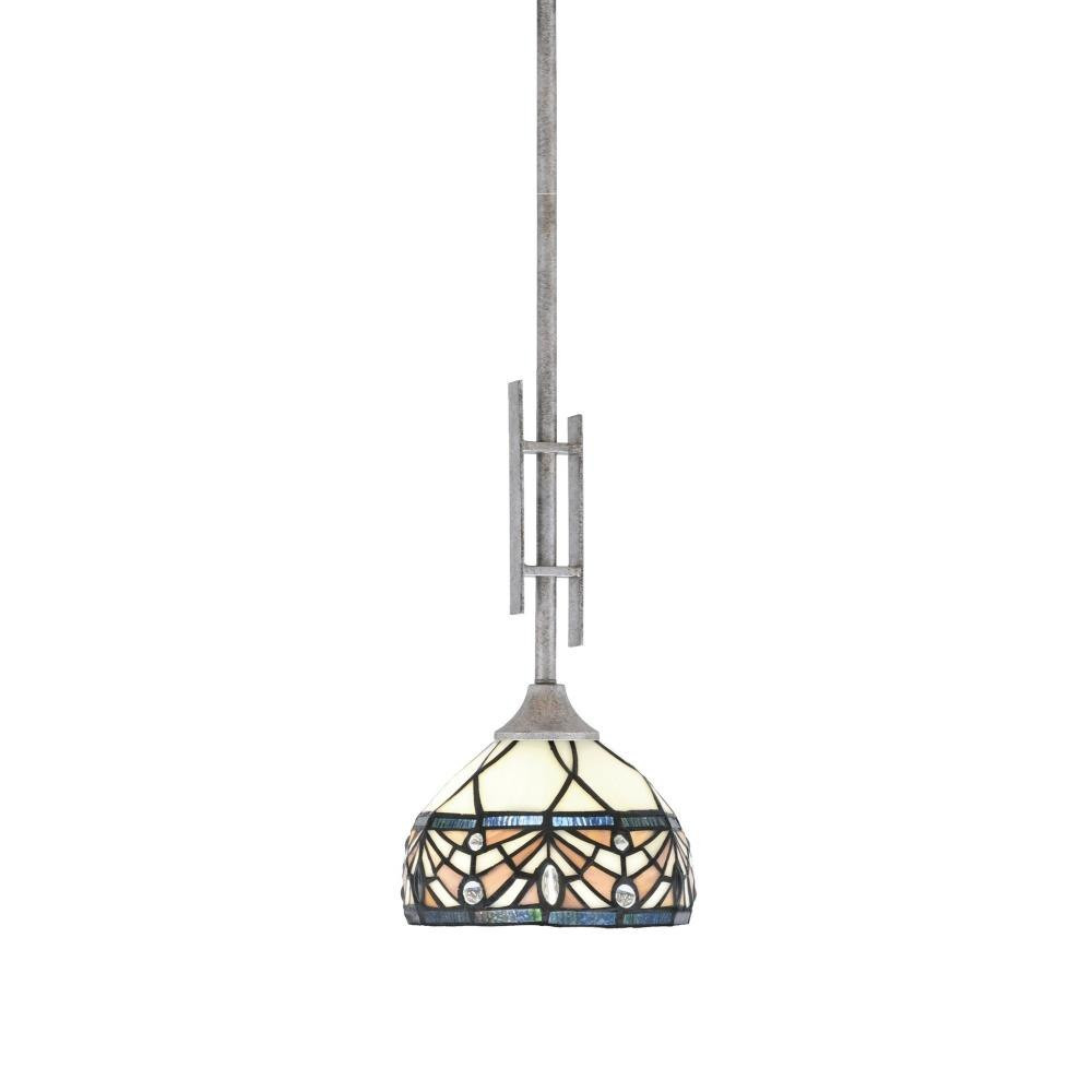 Uptowne 1 Light Small Stem Hung Pendant 17.5 Inch Tall by Toltec - 320-DG-302