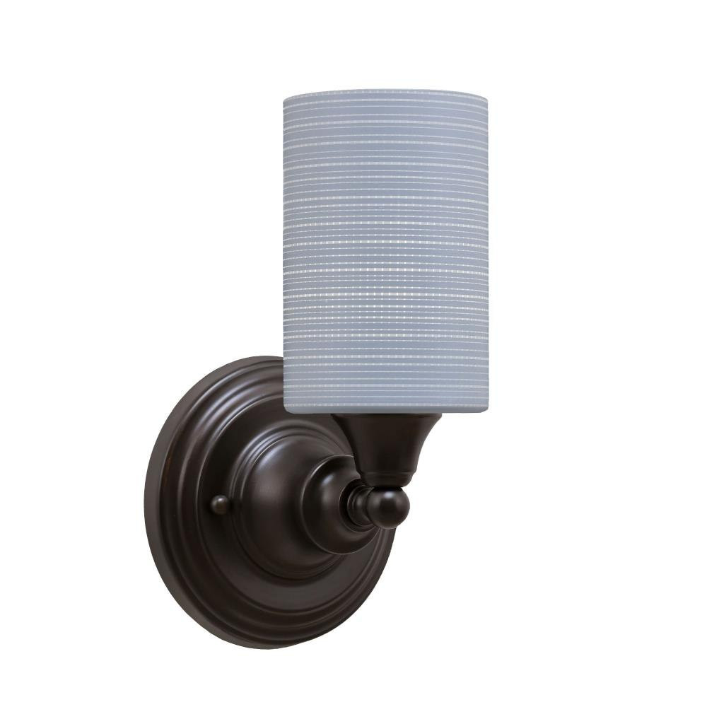 1 Light Cylinder Matrix Glass Wall Sconce 10.75 Inch Tall by Toltec - 40-406